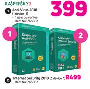 Kaspersky Internet Security 2018 3 Device 1
