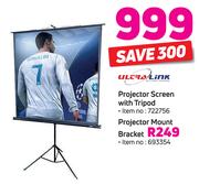 Ultra Link Projector Screen With Tripod