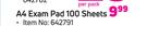 Game A4 Exam Pad 100 Sheets-Per Pack