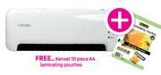 Logik A4 Laminator L409-A Free Kenzel 10 Piece A4 Laminating Pouches