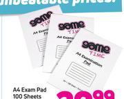 Game A4 Exam Pad 100 Sheets 3 Pack-Per Pack