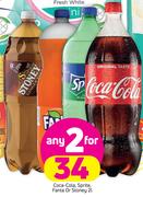 Coca-Cola/Sprite Fanta Or Stoney-2x2Ltr