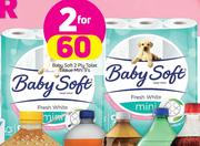 Baby Soft 2 Ply Toilet Tissue Mini-2X9's