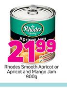 Rhodes Smooth Apricot Or Apricot & Mango Jam-900g