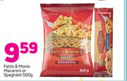Fattis & Monis Macaroni Or Spaghetti-500g