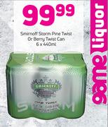 Smirnoff Storm Pine Twist Or Berry Twist Can-6x440ml