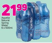 Aquelle Natural Spring Water-6X500ml
