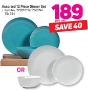 Assorted 12 Piece Dinner Set-Per Set