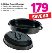 4.5Ltr Oval Enamel Roaster-Each