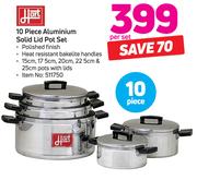 Hart 10 Piece Aluminium Solid Lid Pot Set-Per Set