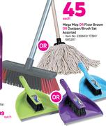 Mega Mop Or Floor Broom Or Dustpan/Brush Set Assorted-Each