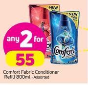 Comfort Fabric Conditioner Refill Assorted-2 x 800ml
