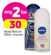 Nivea Roll On-2X50ml