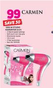Carmen 1200W Studio Hairdryer 5137-Each