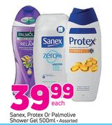 Sanex, Protex Or Palmolive Shower Gel Assorted-500ml Each