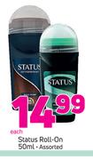 Status Roll On Assorted-50ml Each