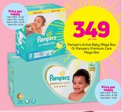 Pampers Active Baby Dry Mega Box Or Pampers Premium Care Mega Box-Per Box