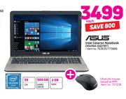 Asus Intel Celeron Notbook X5541NA-GQ278T + Ultra Link Mouse-Each