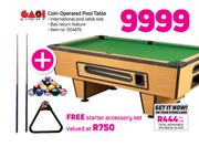 Coin Opreated Pool Table + Starter Accessory Set