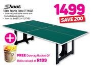 Shoot Table Tennis Table TT500 + Donnay Bucket Of Balls