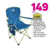 Camp Master Classic 200 Camping Chair Blue Red Mix-Each