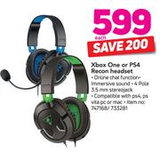 Xbox One Or PS4 Recon Headset-Each