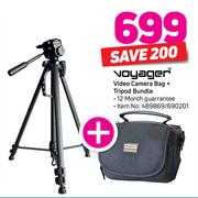 Voyager Video Camera Bag + Tripod Bundle