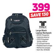Tosca Large Black Laptop Backpack