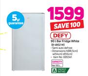 Defy 90Ltr Bar Fridge White B 4802 W