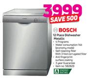 Bosch 12 Place Dishwasher Metallic