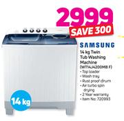 Samsung 14Kg Twin Tub Washing Machine WT14J4200MB F