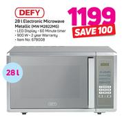 Defy 28Ltr Electronic Microwave Metallic MW M2822MG