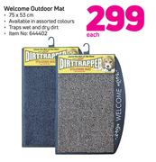Dirt Trapper Welcome Outdoor Mat-75 x 53cm Each