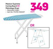 Maxicor Supreme Ironing Board Or Mainstays Dryer-Each
