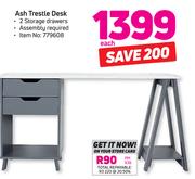 Ash Trestle Desk-Each