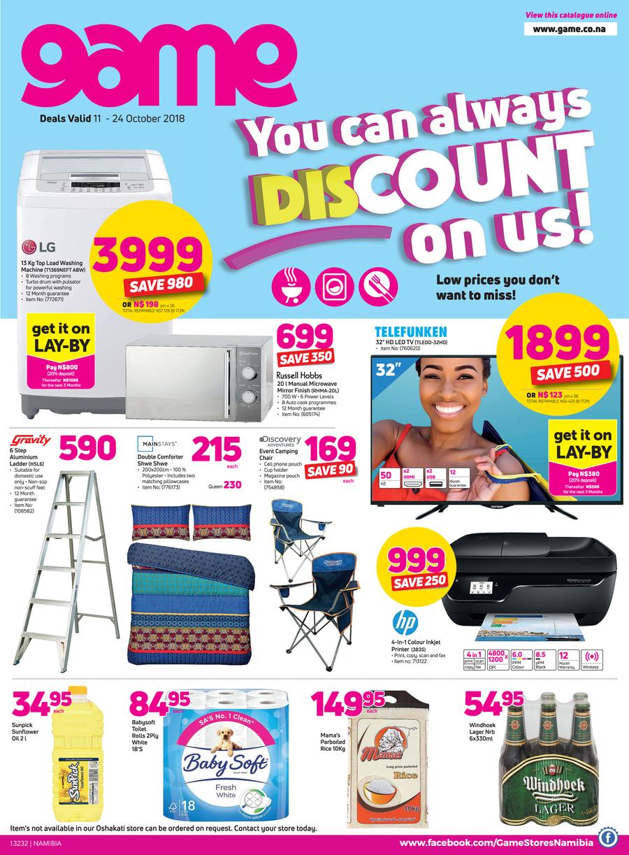 Game Namibia : You Can Always Discount On Us (11 Oct - 24 Oct 2018) — m ...
