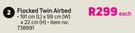 Camp Master Flocked Twin Airbed-Each