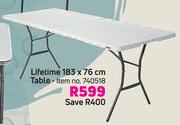 Lifetime 183 x 76cm Table