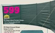 Camp Master PE Mesh Wind Screen Green