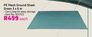 Camp Master PE Mesh Ground Sheet Green 3 x 6m-Each