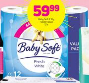 Baby Soft 2 Ply Toilet Tissue-12's