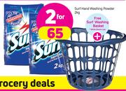 Surf Hand Washing Powder-2x2kg With Free Surf Washing Basket