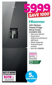 mirror finish fridge freezer