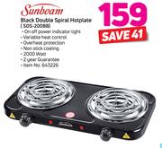Sunbeam Black Double Spiral Hotplate SDS-200BB
