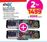 Shox Sync Bluetooth Speaker Bundle-For 2
