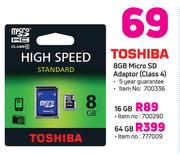 Toshiba 16GB Micro SD Adaptor(Class 4)