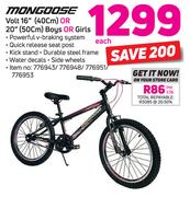Mongoose Volt 16” 40cm Or 20” 50cm Boys Or Girls-Each