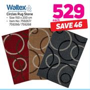 Waltex Circles Rug Stone (Size 150 x 200cm)-Each