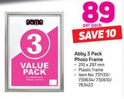 Abby 3-Pack Photo Frame-Per Pack