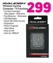 Special Raleigh Wireless Cycling Computer 11 Function m.guzzle .za